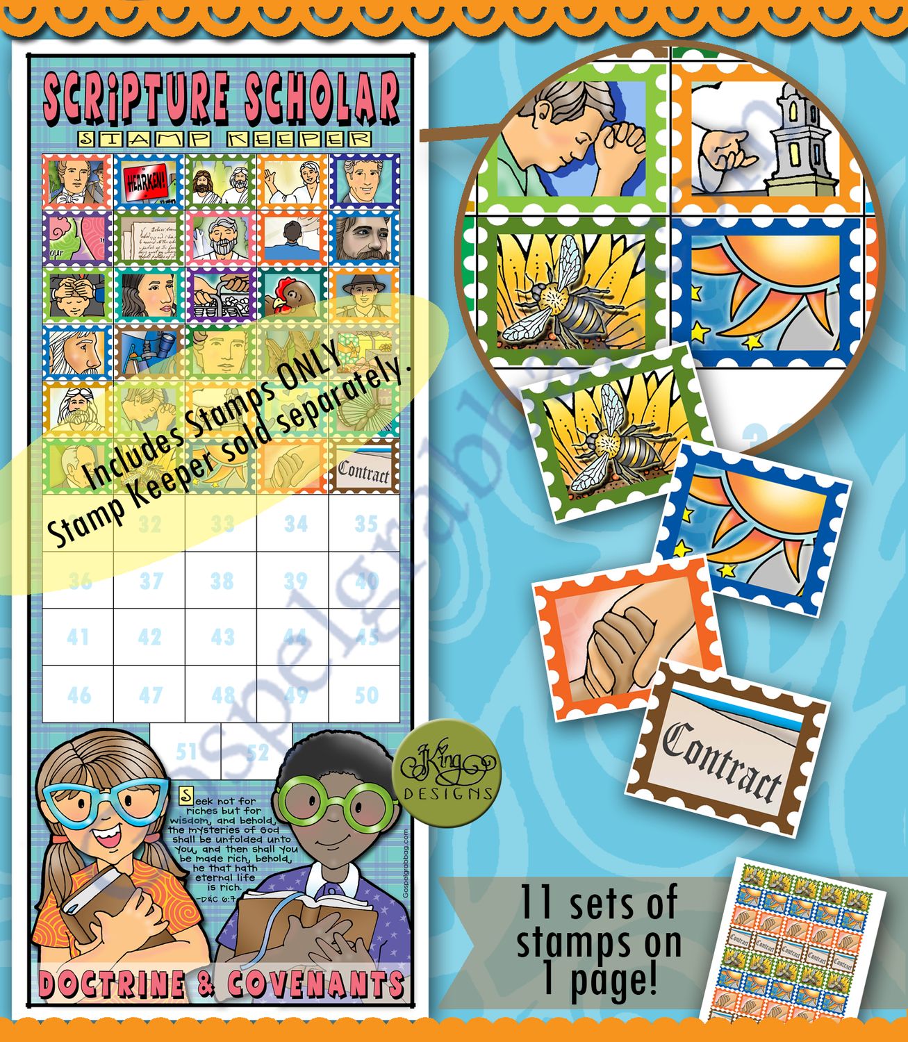 Scripture Scholar JULY Stamps (Doctrine &amp; Covenants)