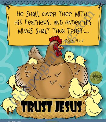 TRUST JESUS As a "Hen Gathereth Her Chicks"