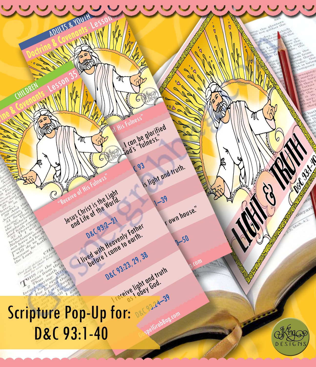 Scripture Pop-Up &amp; Bookmark: CFM D&amp;C - Lesson 35 CFM.DnC.34 “Receive of His Fulness”