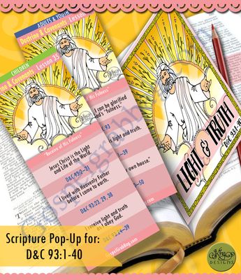 Scripture Pop-Up & Bookmark: CFM D&C - Lesson 35 CFM.DnC.34 “Receive of His Fulness”