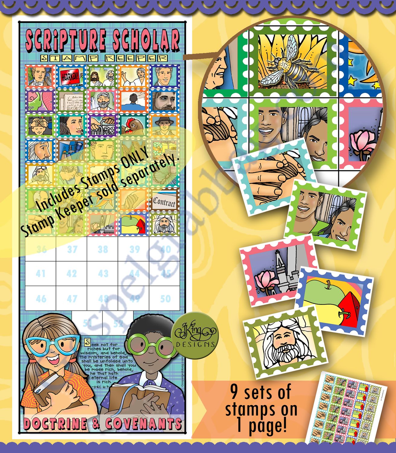 Scripture Scholar AUGUST Stamps (Doctrine &amp; Covenants)