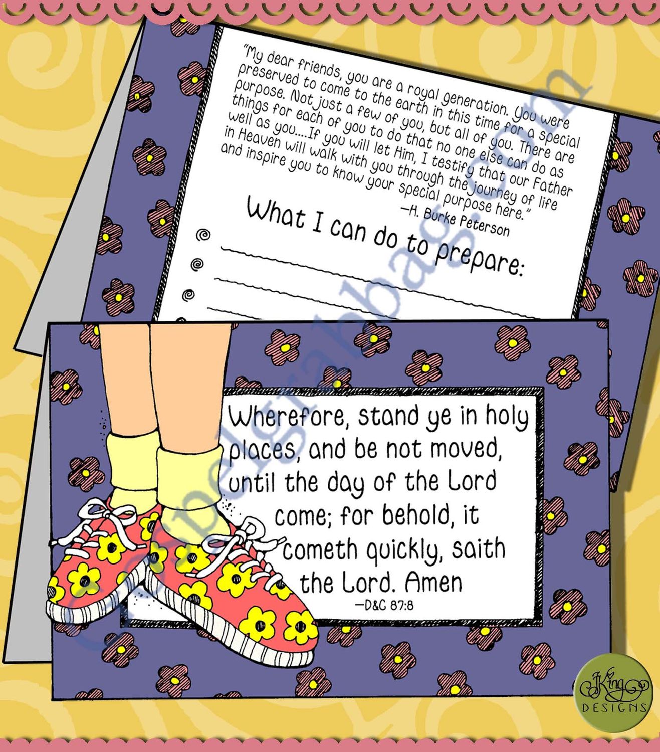 Stand in Holy Places - Second Coming Preparation List tent-card
