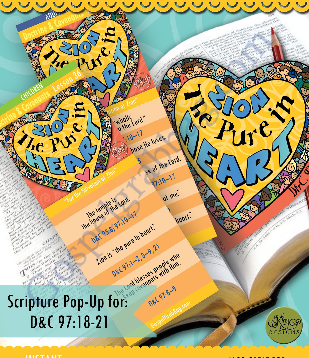 Scripture Pop-Up &amp; Bookmark: CFM D&amp;C 94-97 - Lesson 36 “For the Salvation of Zion”