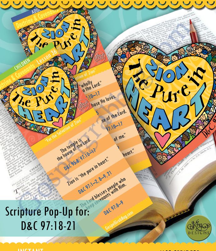Scripture Pop-Up &amp; Bookmark: CFM D&amp;C 94-97 - Lesson 36 “For the Salvation of Zion”