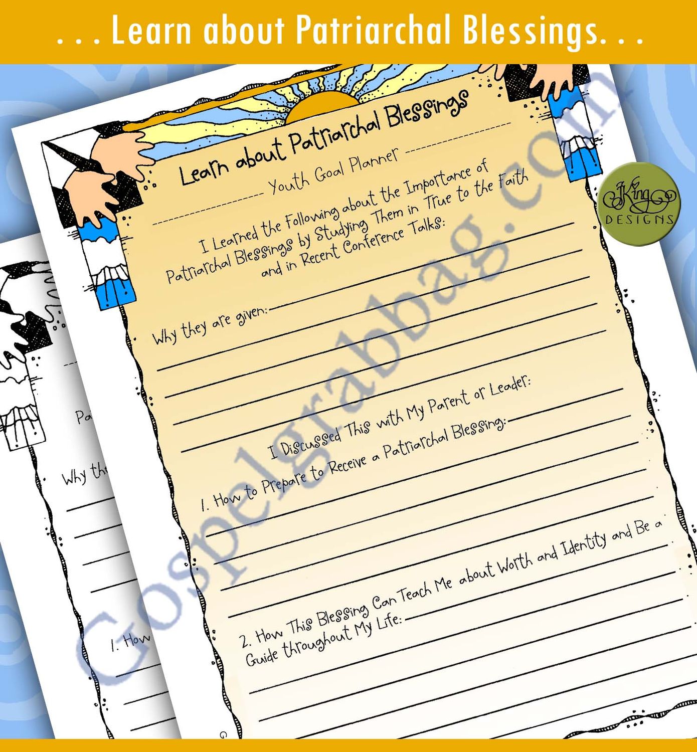 YOUTH GOAL PLANNER Learn about Patriarchal Blessings (IW6)