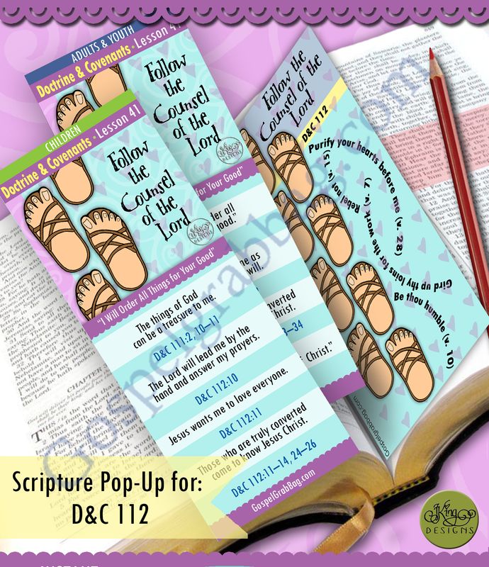 Scripture Pop-Up &amp; Bookmark: CFM D&amp;C 111-114 Lesson 41 “I Will Order All Things for Your Good”
