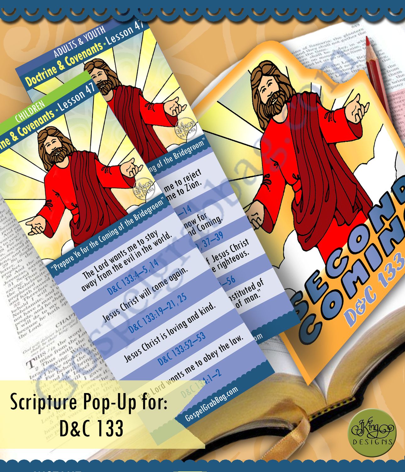 Scripture Pop-Up &amp; Bookmark: CFM D&amp;C 133-134 Lesson 47 “Prepare Ye for the Coming of the Bridegroom”