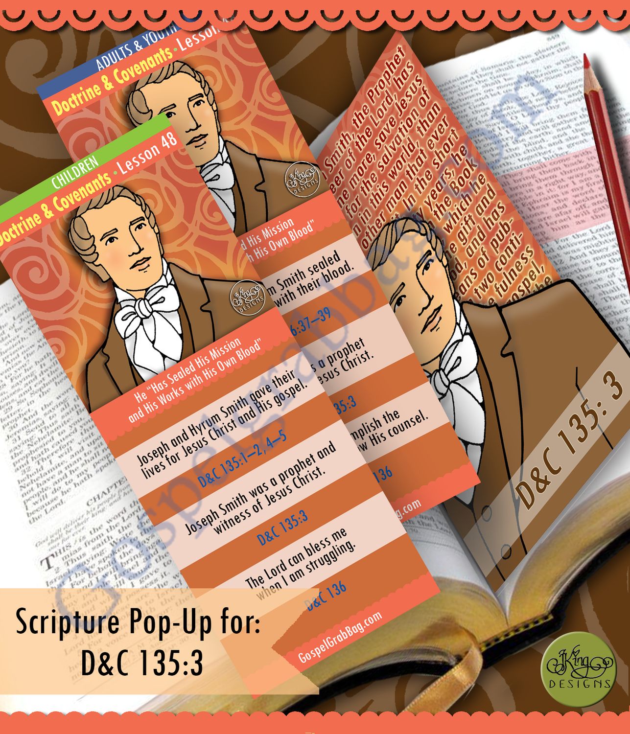Scripture Pop-Up &amp; Bookmark: CFM D&amp;C 133-134 Lesson 48 He “Has Sealed His Mission and His Works with His Own Blood”