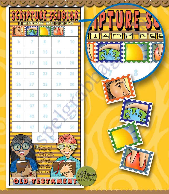 Scripture Scholar Stamp Keeper and January Stamps (Starter Pack) Old Testament