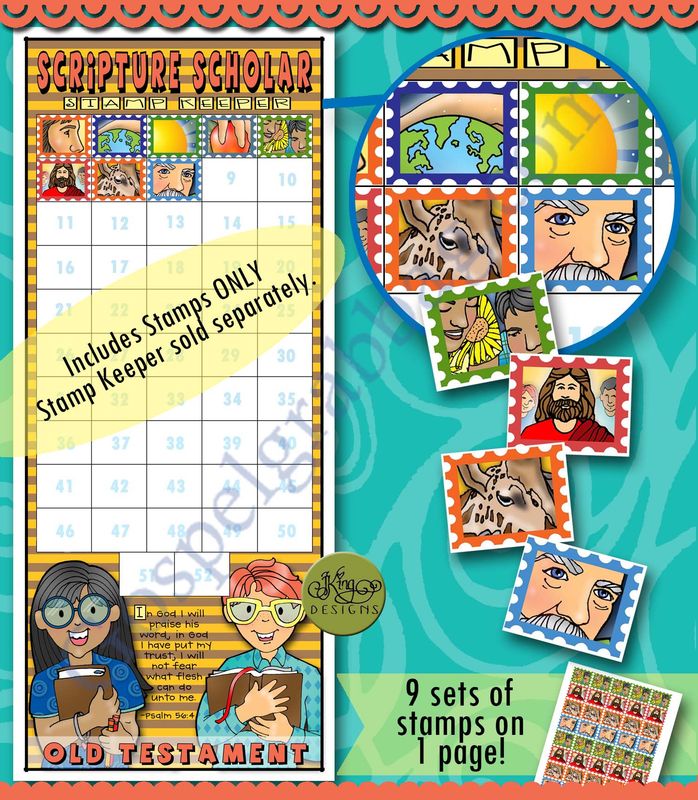 Scripture Scholar FEBRUARY Stamps (Old Testament)
