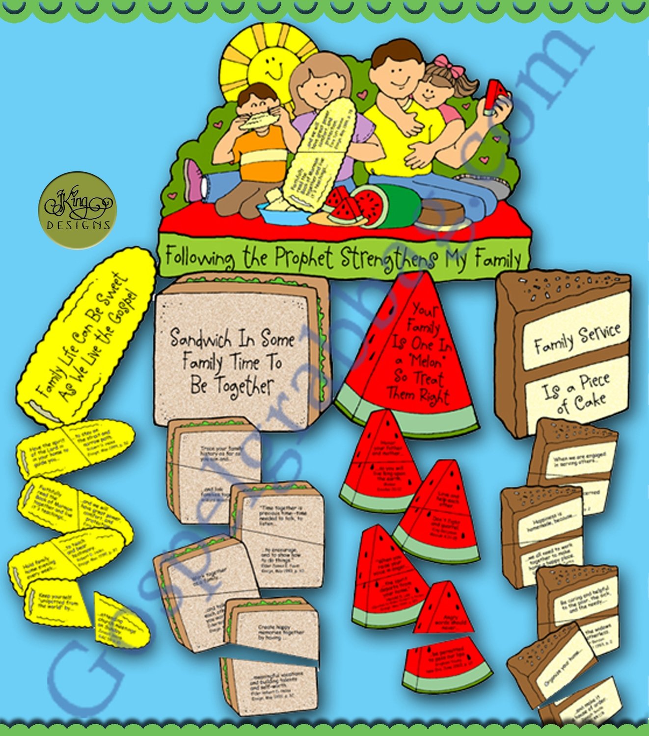 Following the Prophet Strengthens My Family (picnic match) Post-and-Present