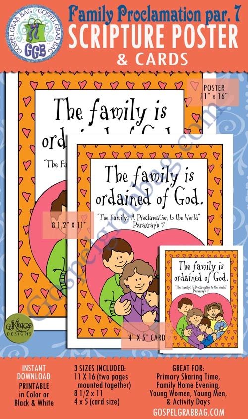 Scripture Poster: Proclamation: Family is Ordained of God