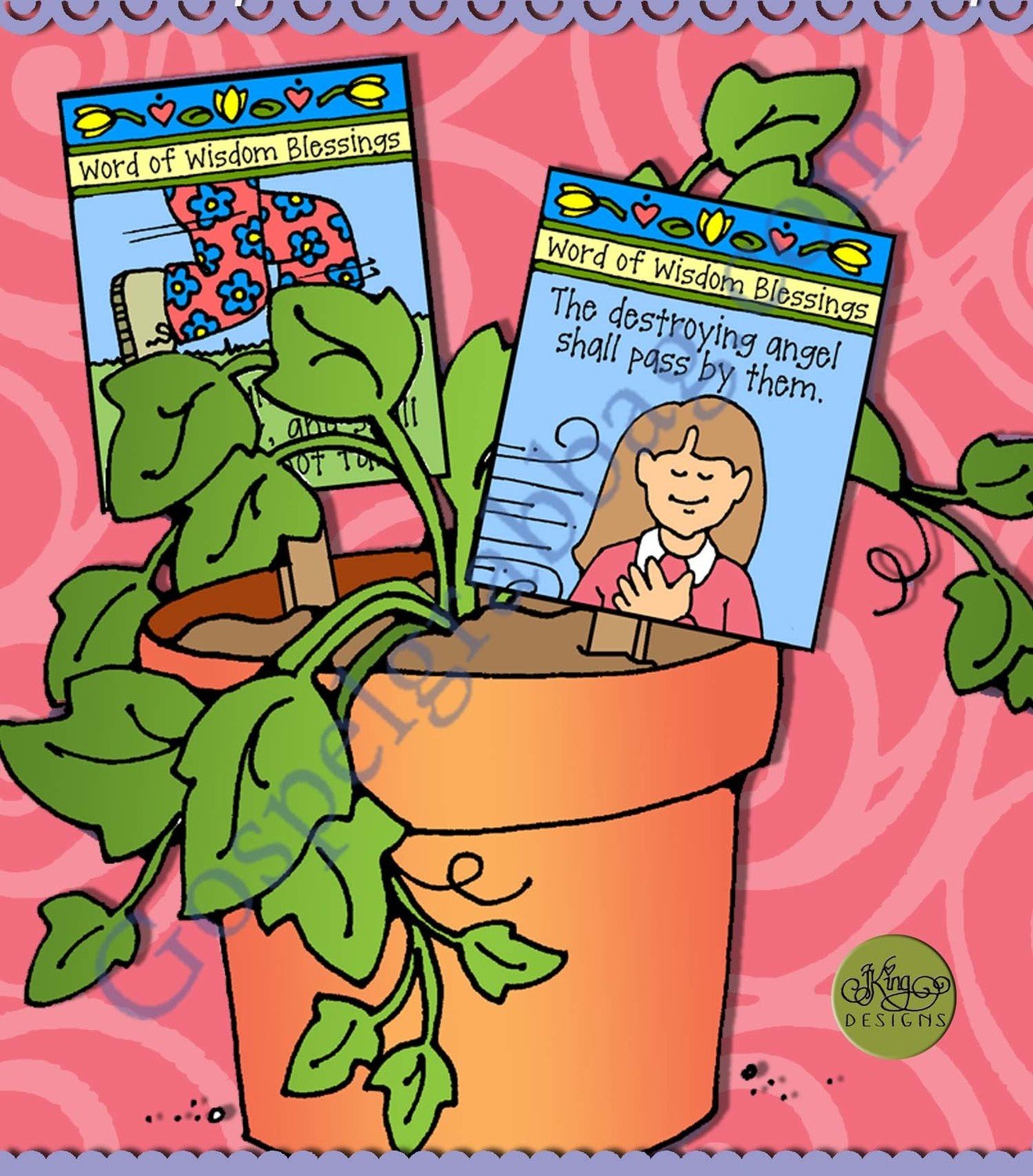 Word of Wisdom Blossom Blessings healthy flowerpot