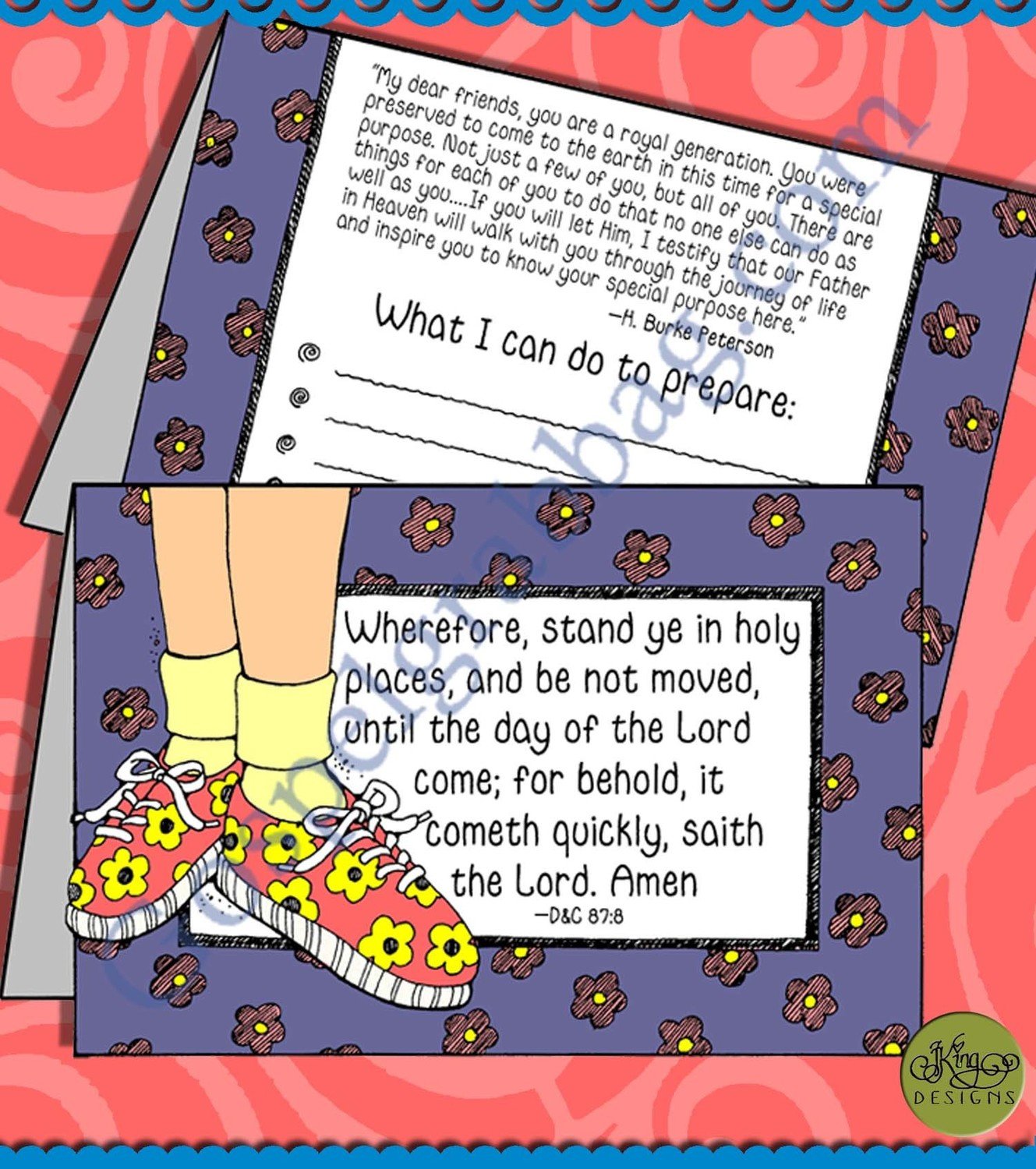 Stand in Holy Places - Second Coming Preparation List tent-card
