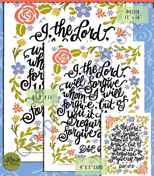 FORGIVENESS Scripture Poster: D&amp;C 64:10
