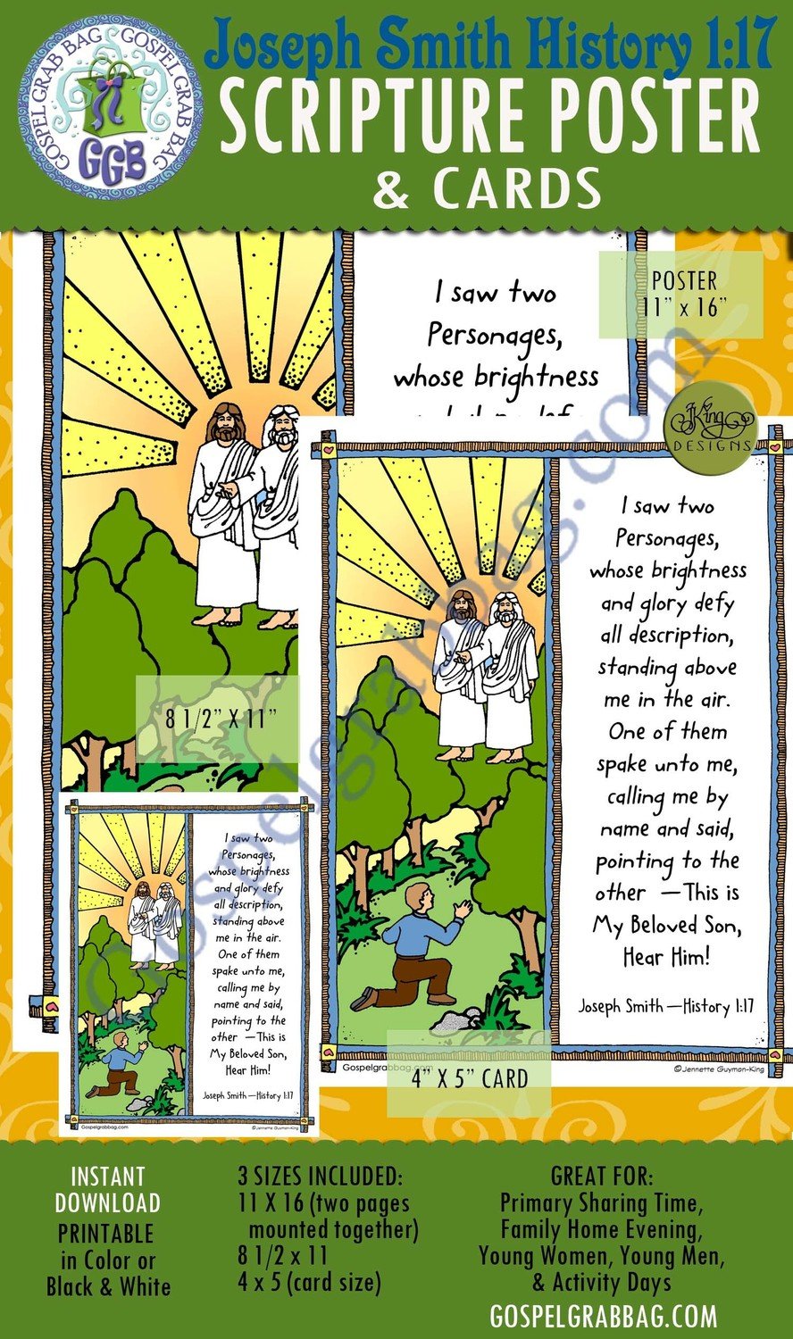 Scripture Poster: First Vision Account JSH 1:17