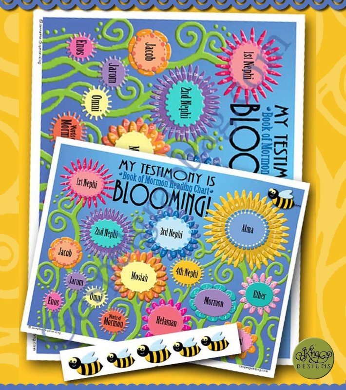 My Testimony is Blooming! Book of Mormon Reading Chart