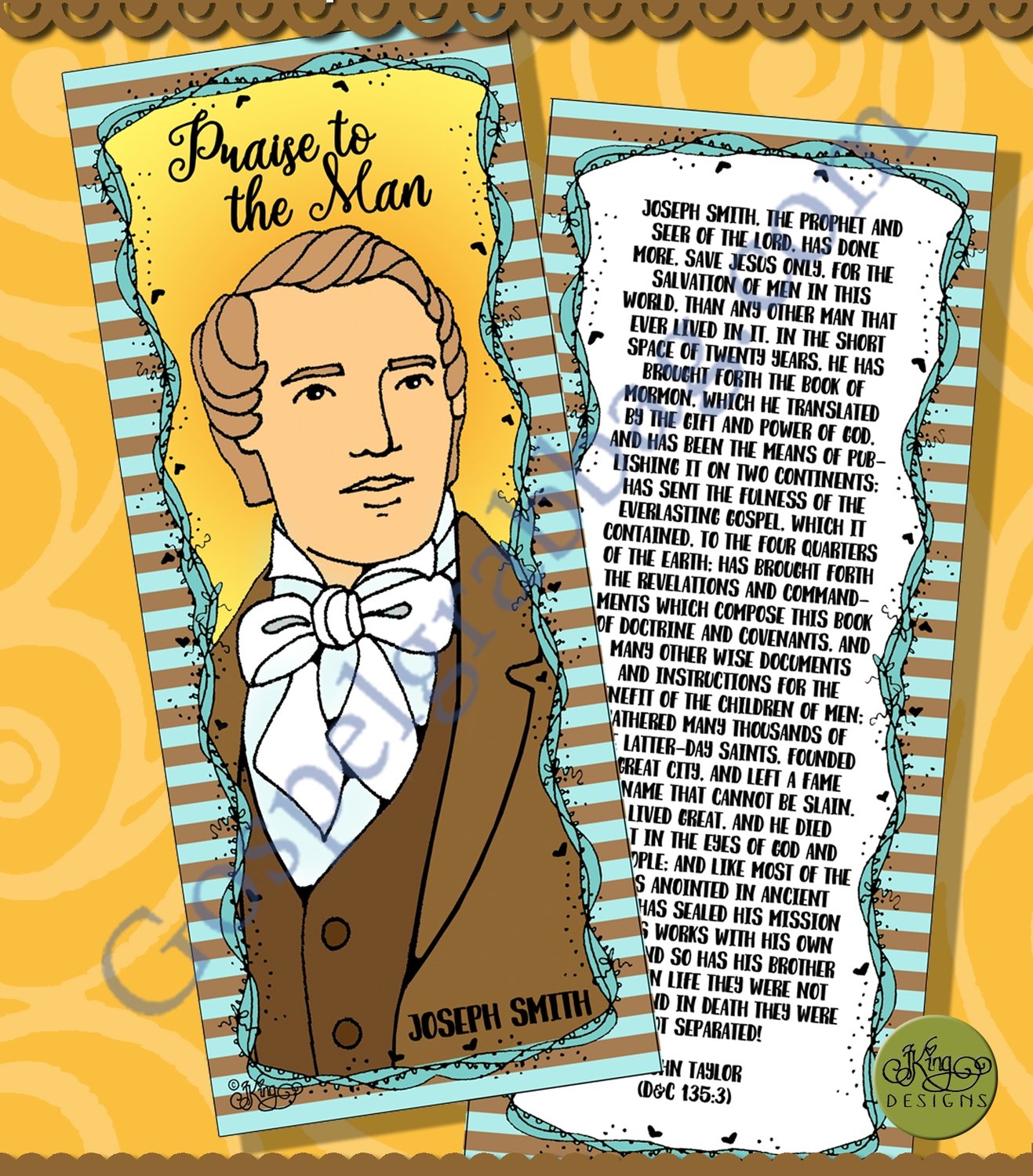Praise to the Man Joseph Smith bookmark