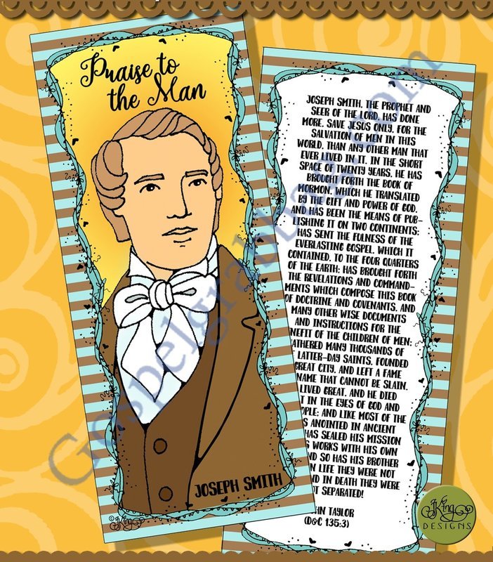 Praise to the Man Joseph Smith bookmark
