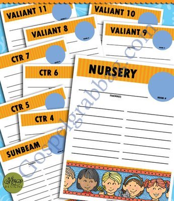 Primary Class Roster or Door Signs