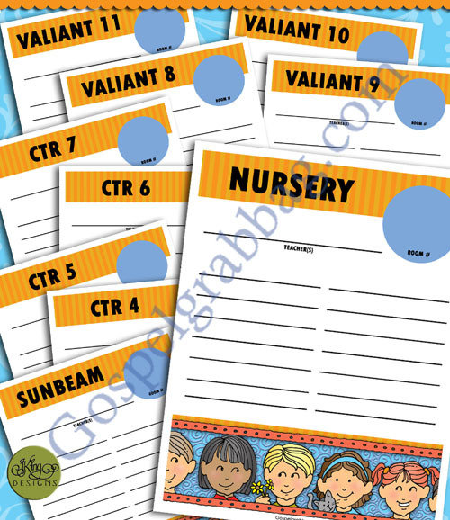 Primary Class Roster or Door Signs