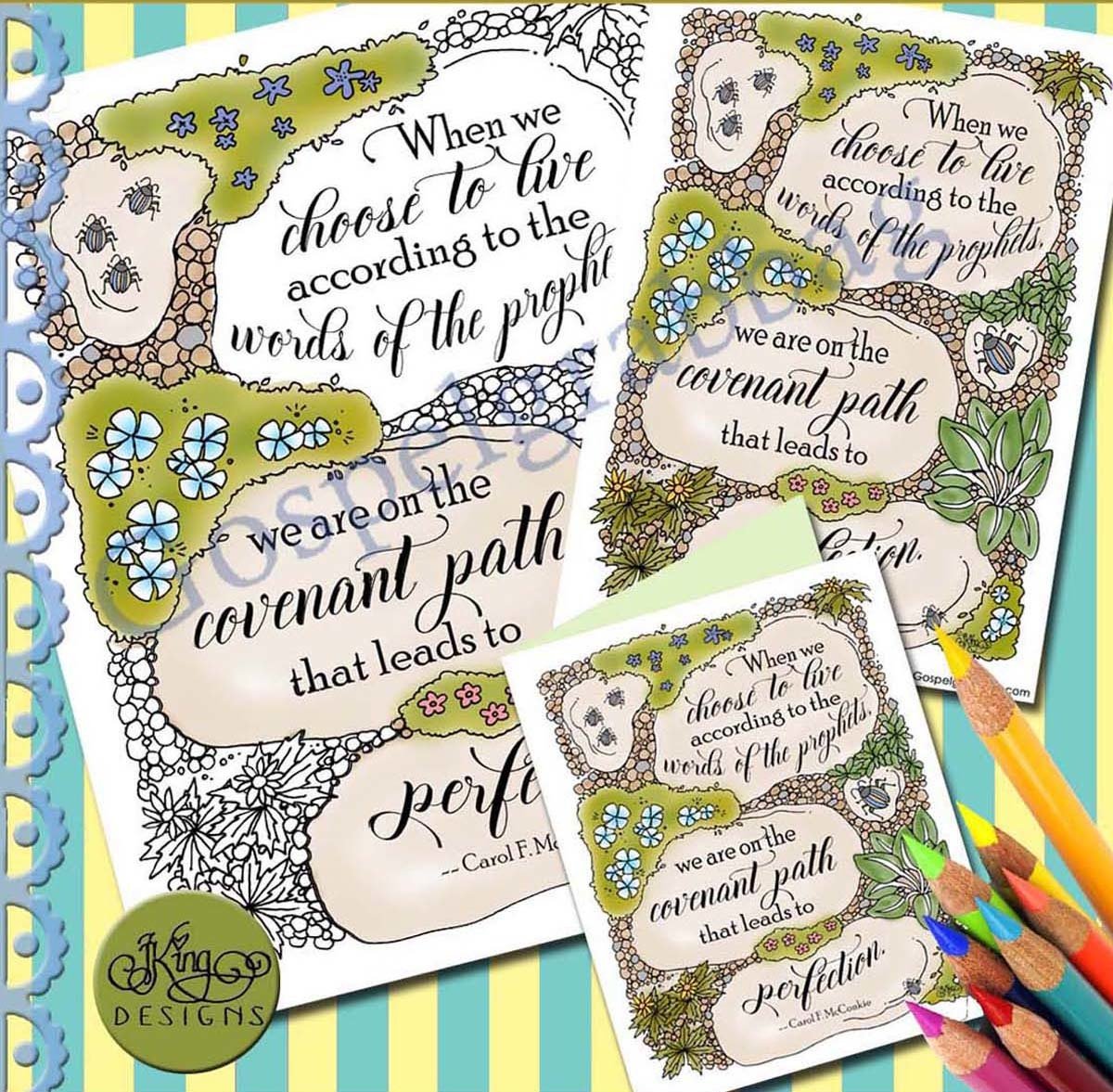 ColorQuotes: “When we choose to live according to the words of the prophets, we are on the covenant path that leads to perfection.” – Carol F. McConkie