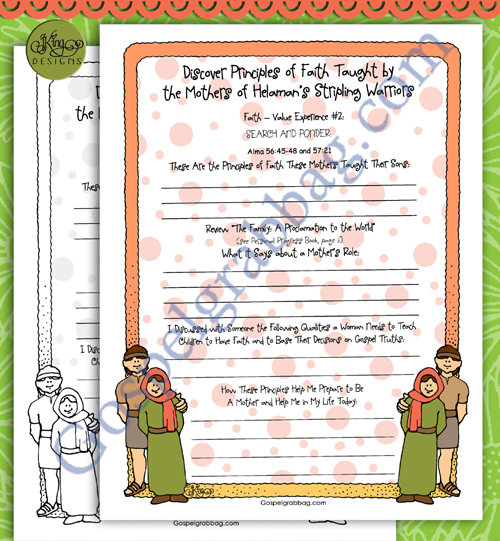 Faith 2 Personal Progress: Principles of Faith Taught by Mothers of Helaman&#39;s Stripling Warriors