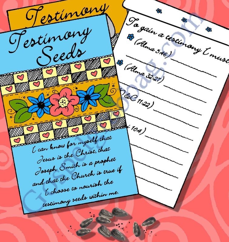 Testimony Seeds Packet interactive handout