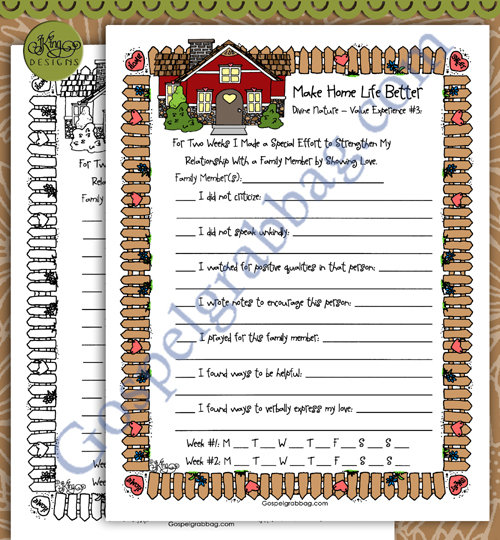 Divine Nature 3 Personal Progress: Make Home LIfe Better