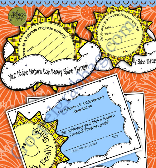Divine Nature Personal Progress: Invitation and Certificate