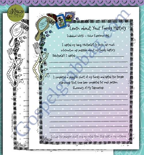 Individual Worth 6 Personal Progress: Learning about my Family History