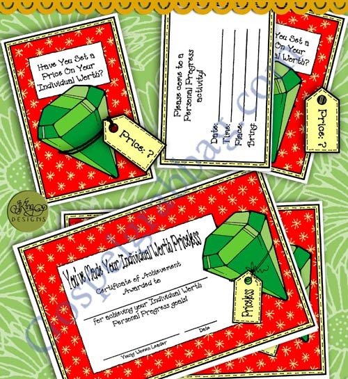 Individual Worth Personal Progress: Invitation and Certificate