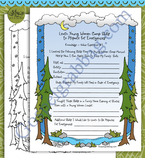 Knowledge 7 Personal Progress: Girl&#39;s Camp Skills