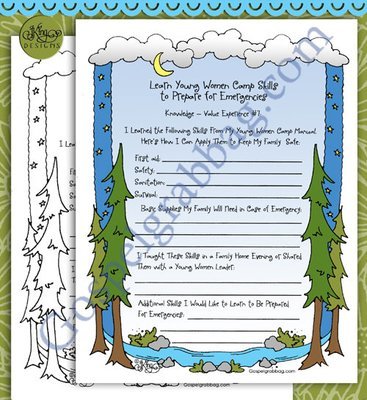 Knowledge 7 Personal Progress: Girl's Camp Skills
