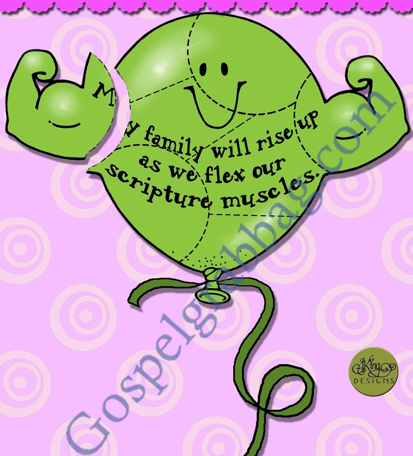 My Family and I Will Rise Up! - Scripture Muscles Balloon Puzzle