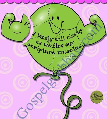 My Family and I Will Rise Up! "flex scripture muscles" balloon puzzle