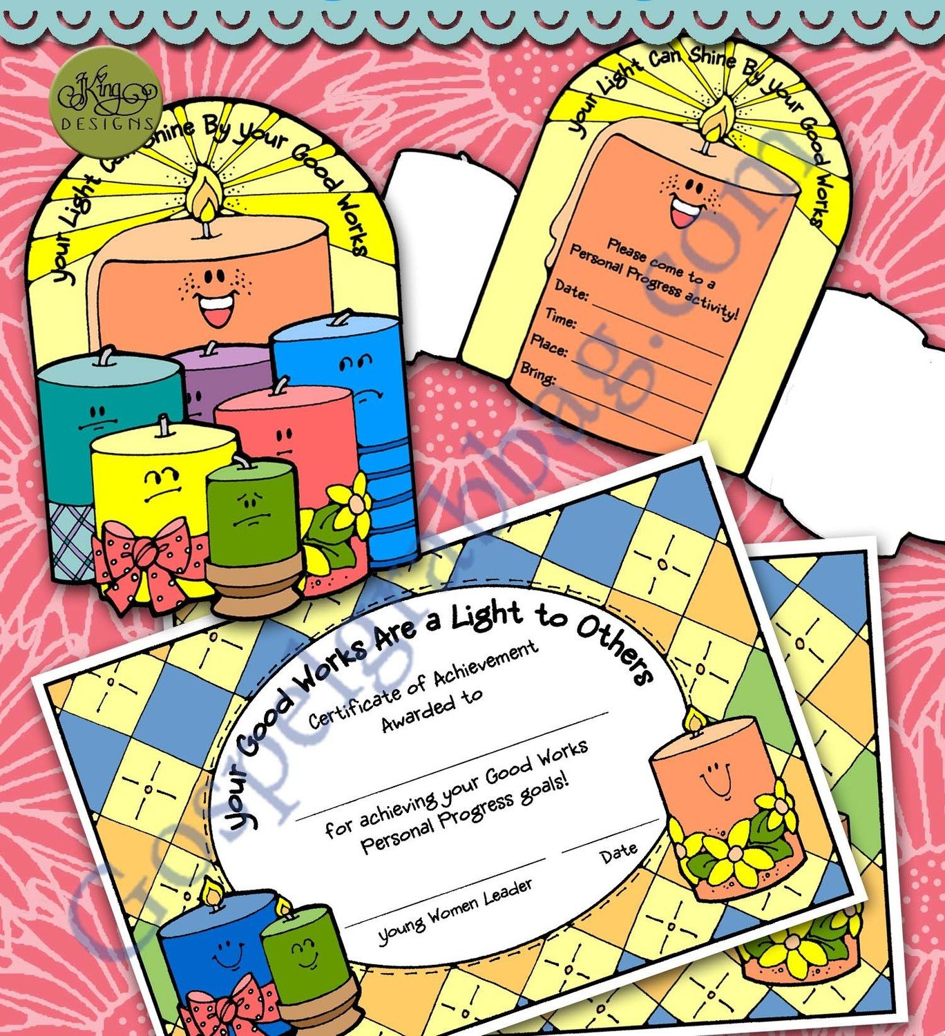 Good Works Personal Progress: Invitation and Certificate