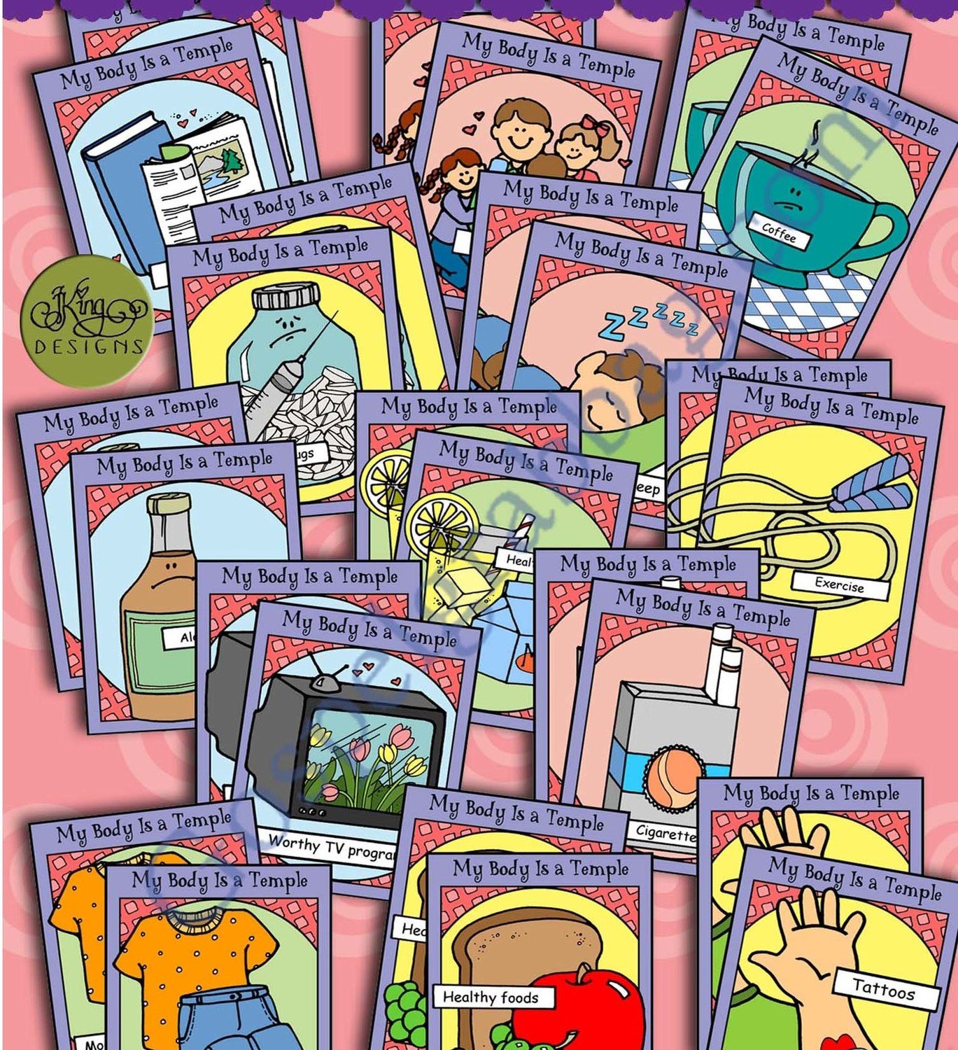 My Body is a Temple: Healthy Mind &amp; Body match game