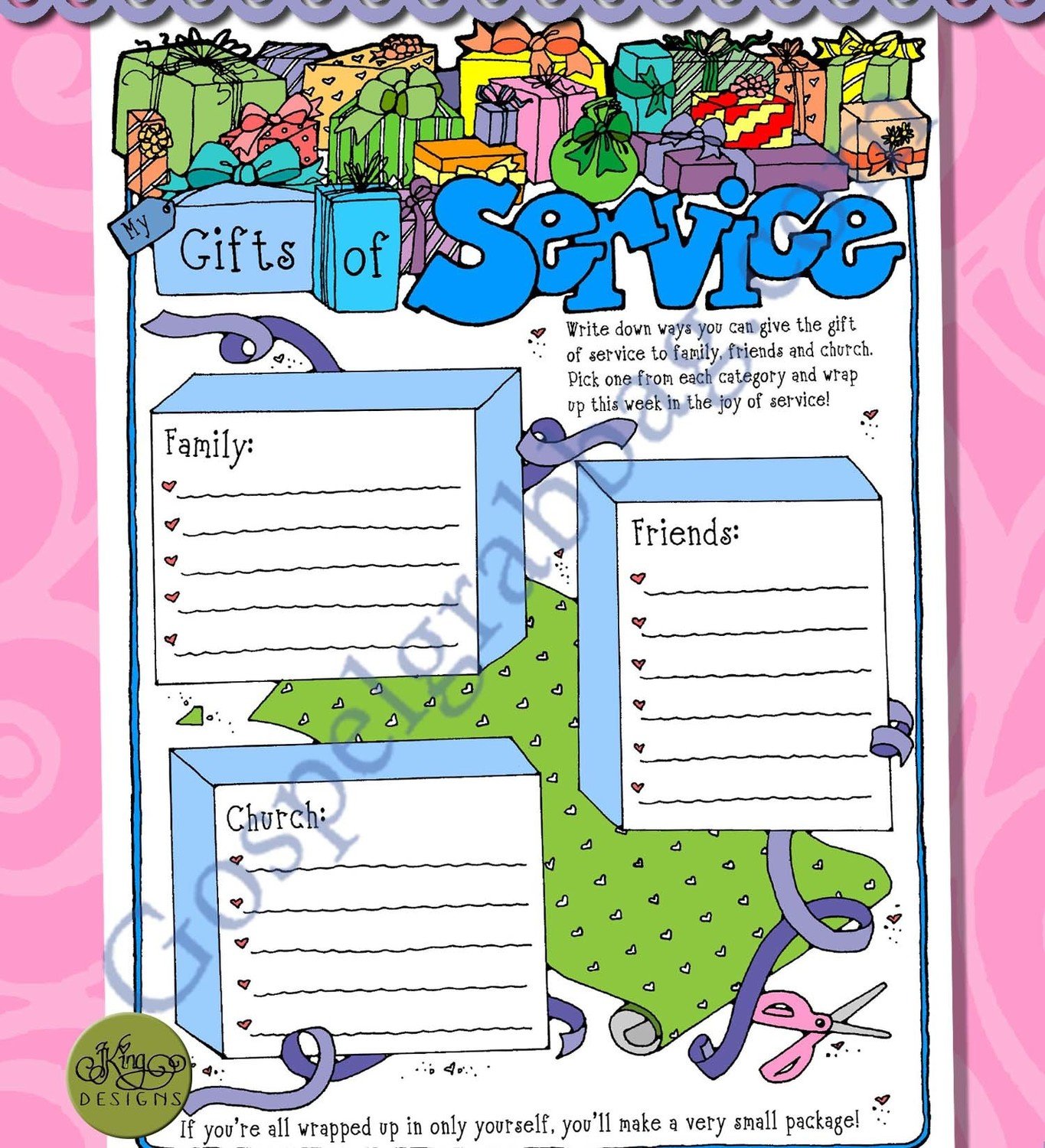 Gifts of Service Planner