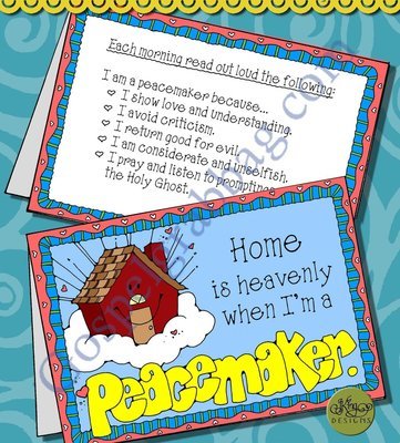 Home is Heavenly peacemaker tent-card