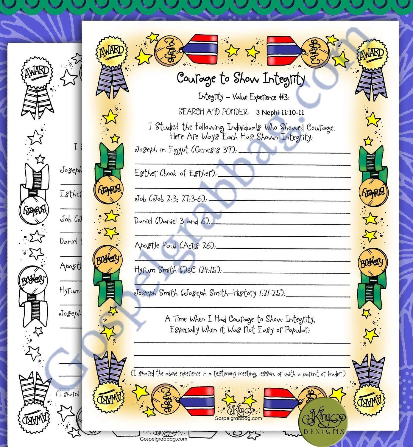 Integrity 3 Personal Progress: Showing Courage