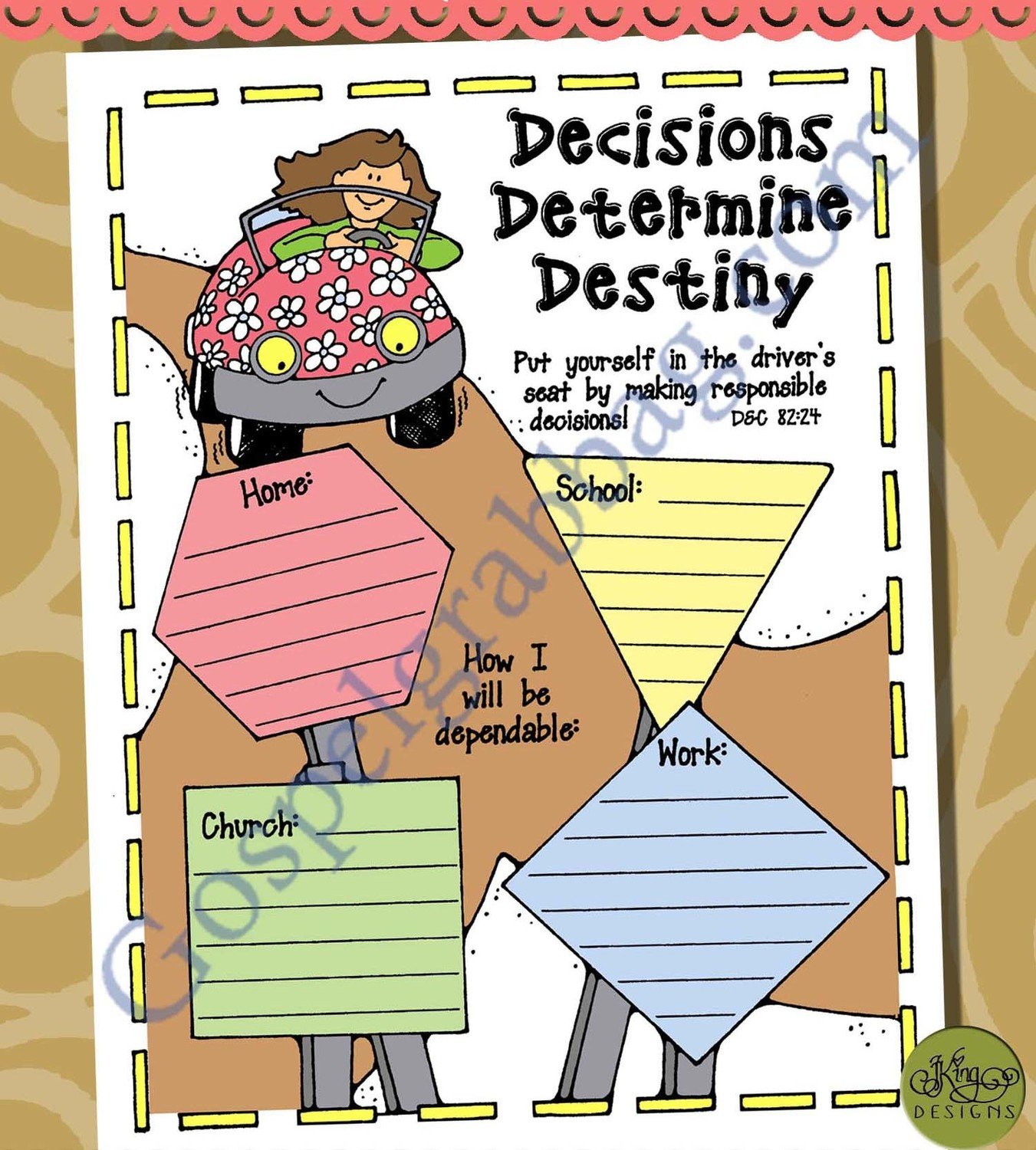 Decisions Determine Destiny planner