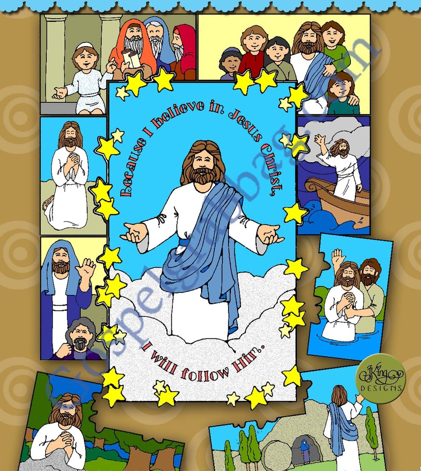 Because I Believe in Jesus Christ, I Will Follow Him story puzzle