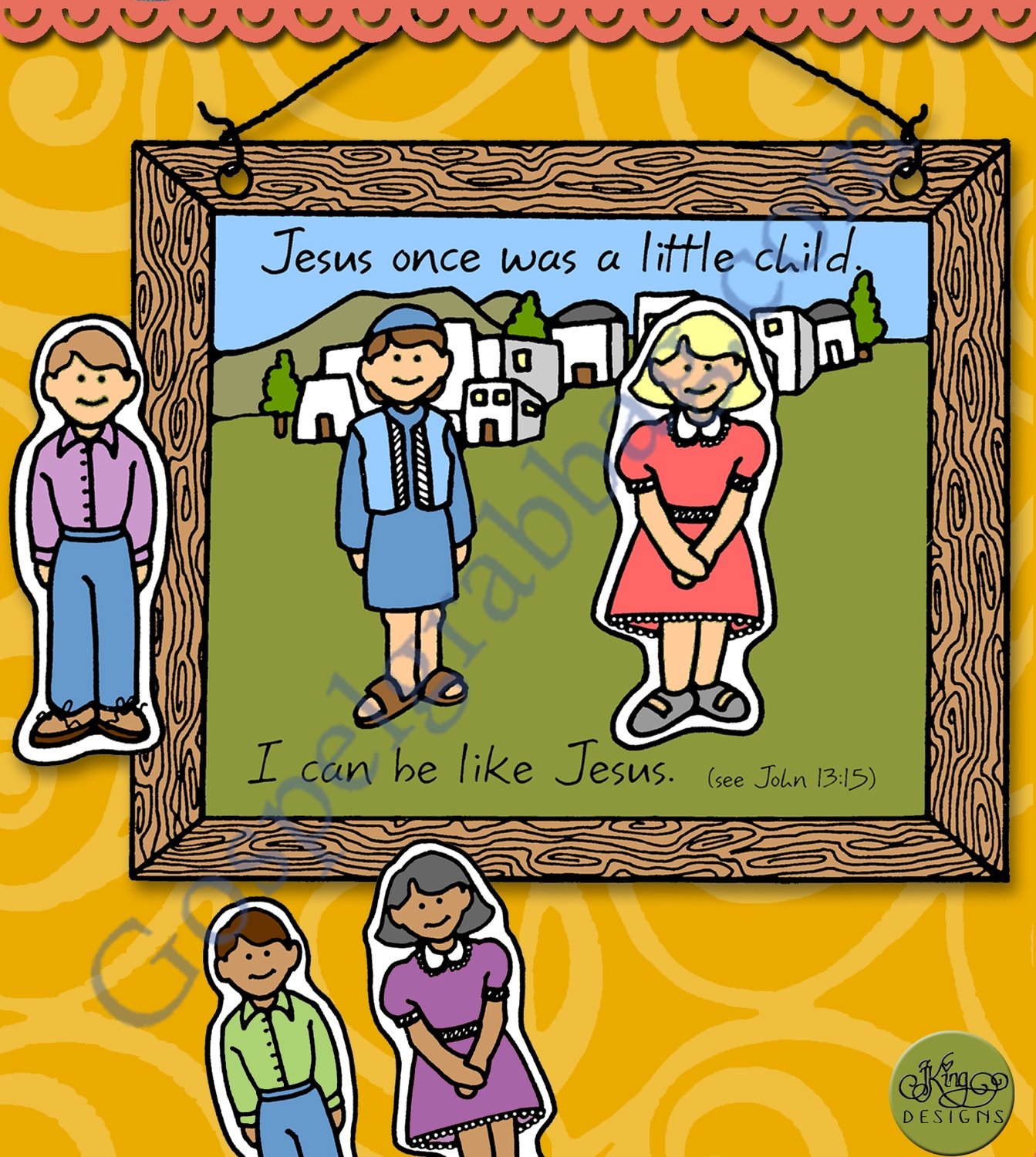 I can be like Jesus - Picture of Jesus and Me plaque