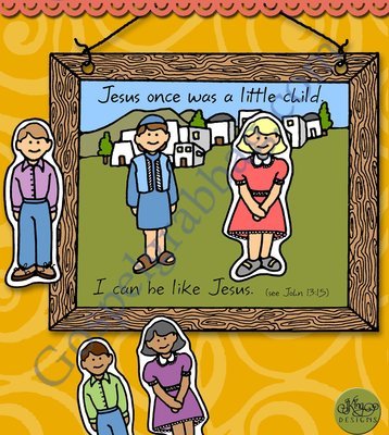 I can be like Jesus - Picture of Jesus and Me plaque (Lesson 19)