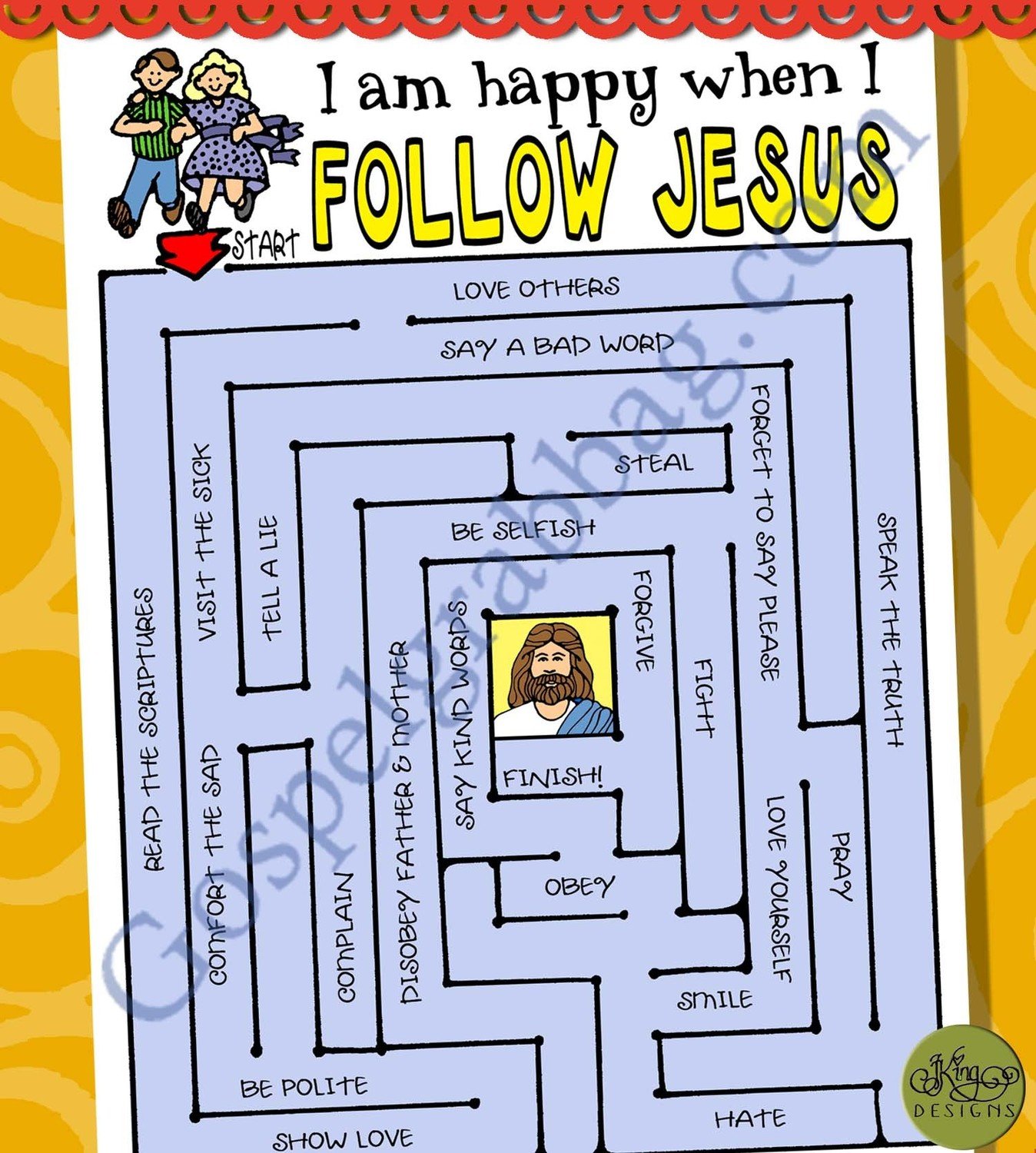 I Am Happy When I Follow Jesus decision maze