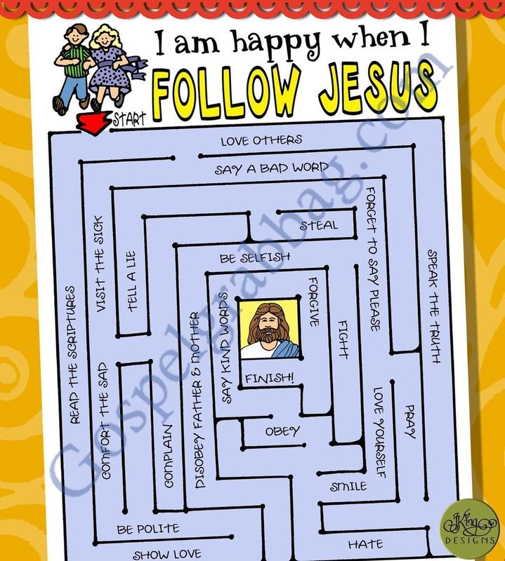 I Am Happy When I Follow Jesus decision maze