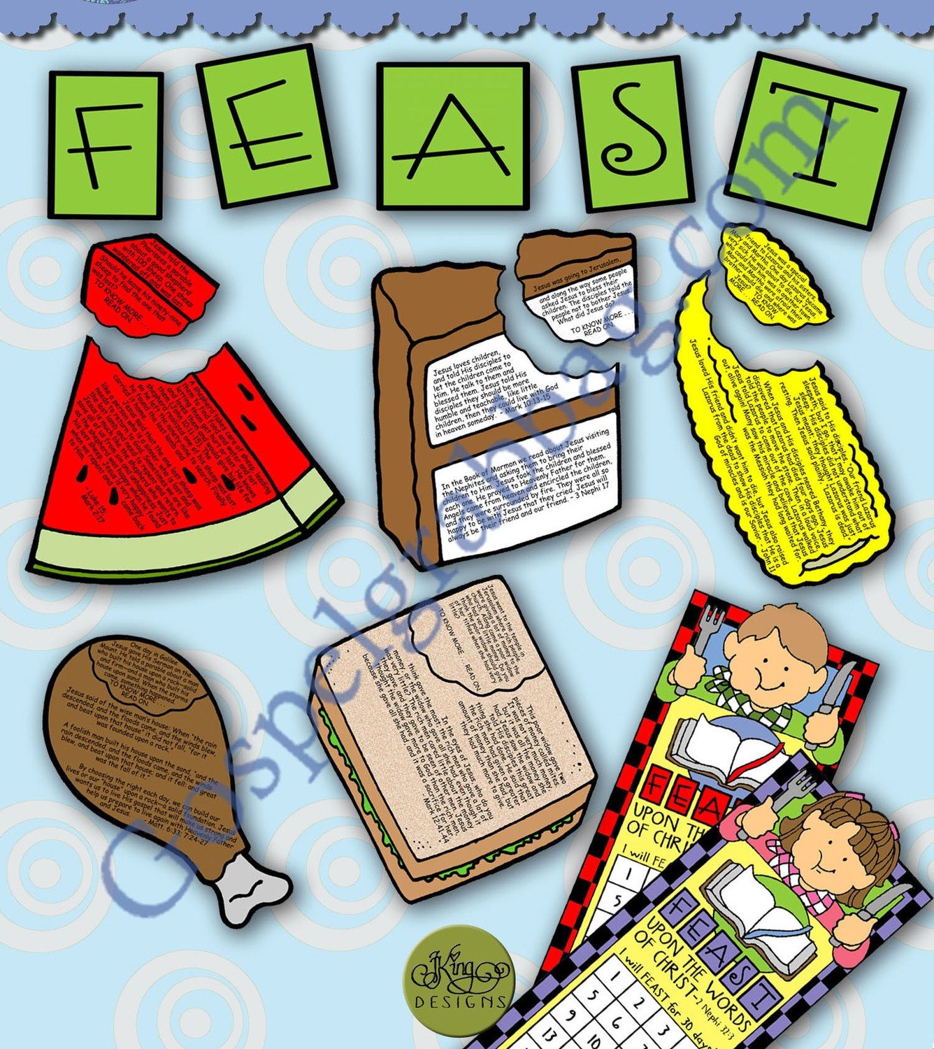Feast Upon the Words of Christ with 30-day reading bookmark