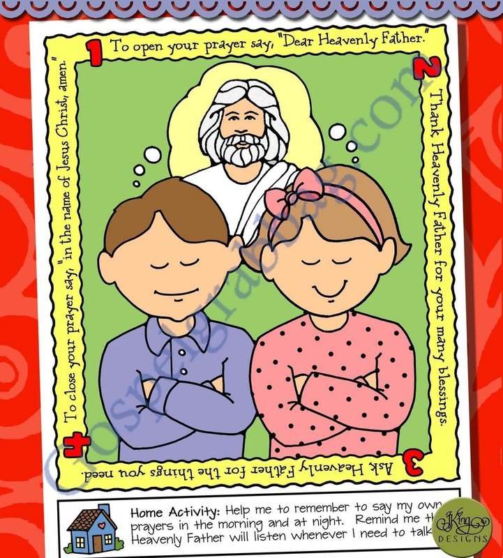 Steps to Prayer poster or color page (Lesson 3)