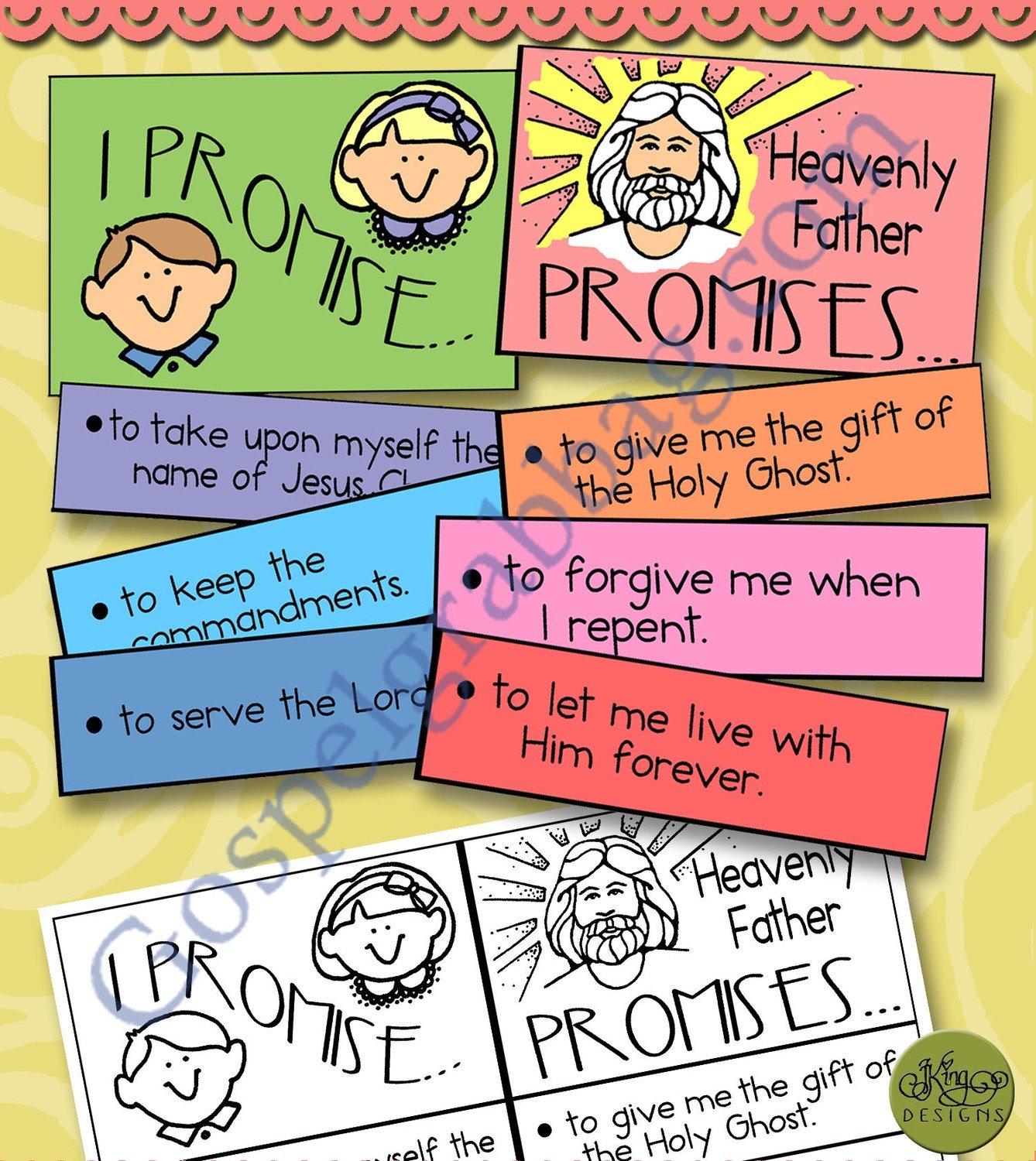 Baptism Promises two-sided puzzle